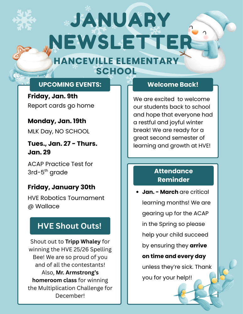 Jan Newsletter