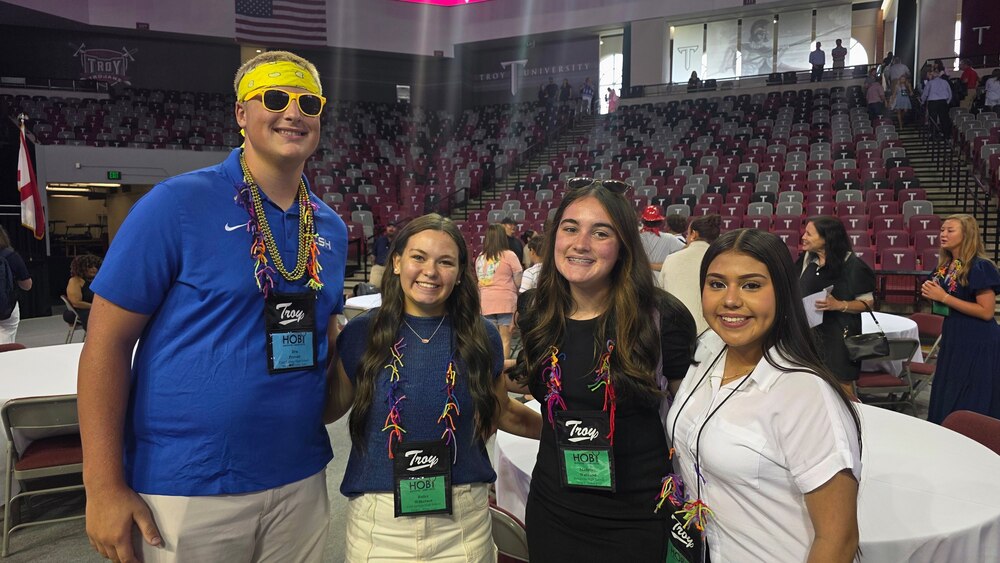 Four students posing for a photo who participated in Alabama HOBY.
