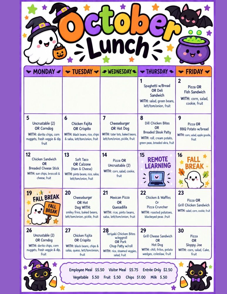October Menu