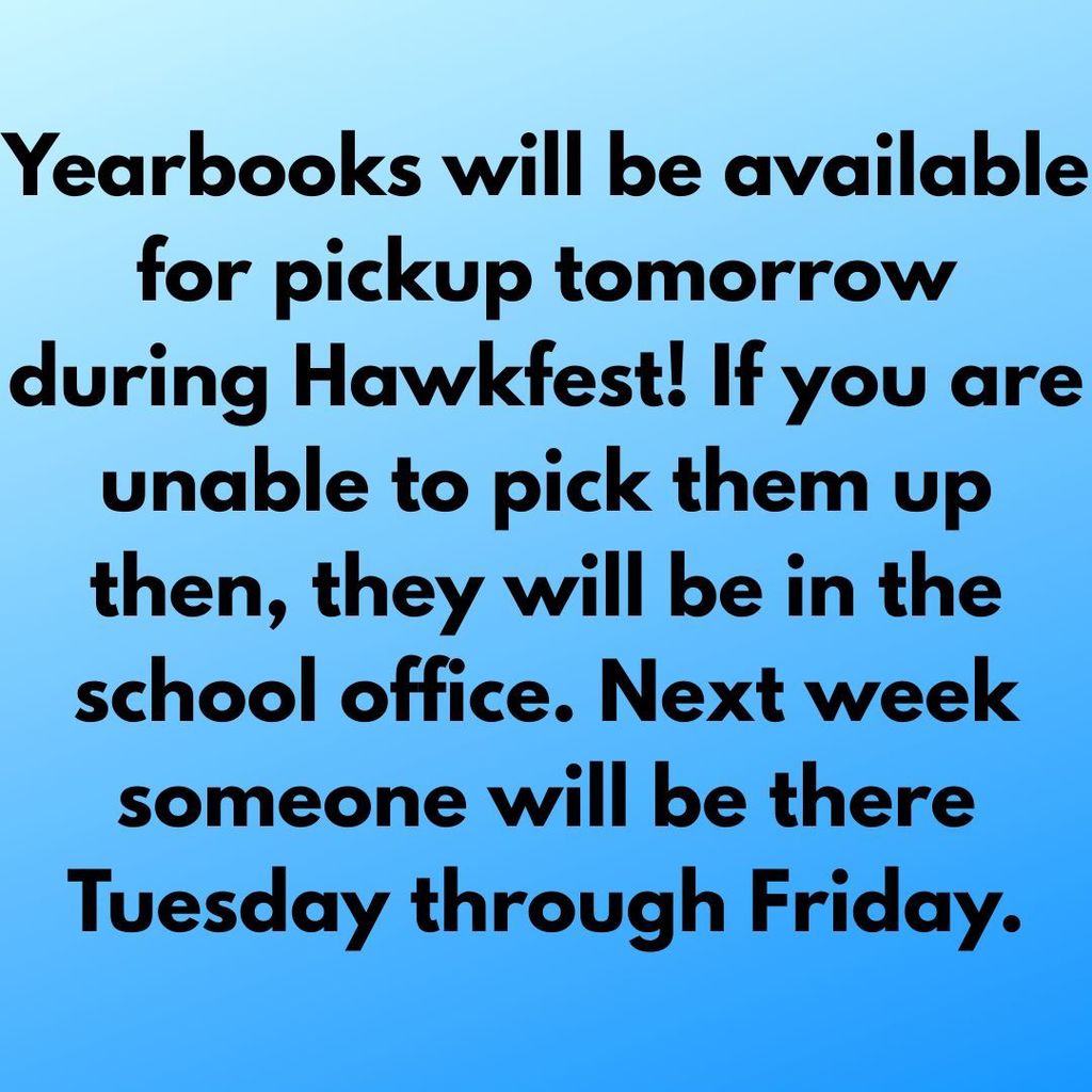 Yearbooks are in