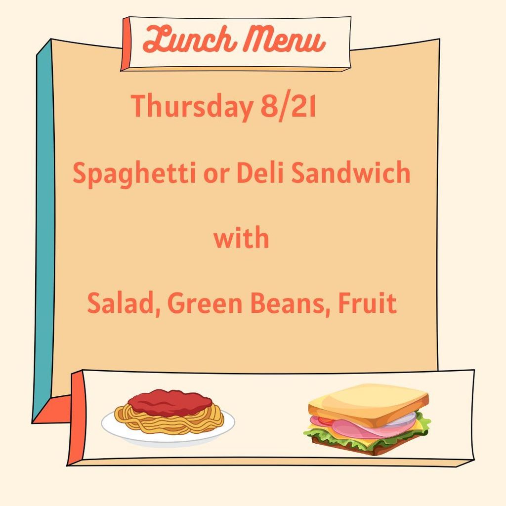 Lunch Thursday August 21