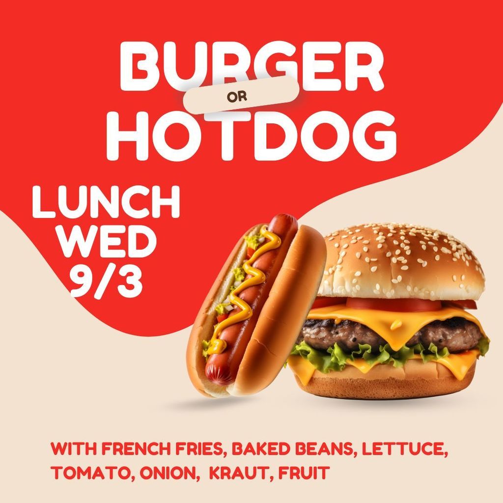 Lunch Wednesday September 3rd