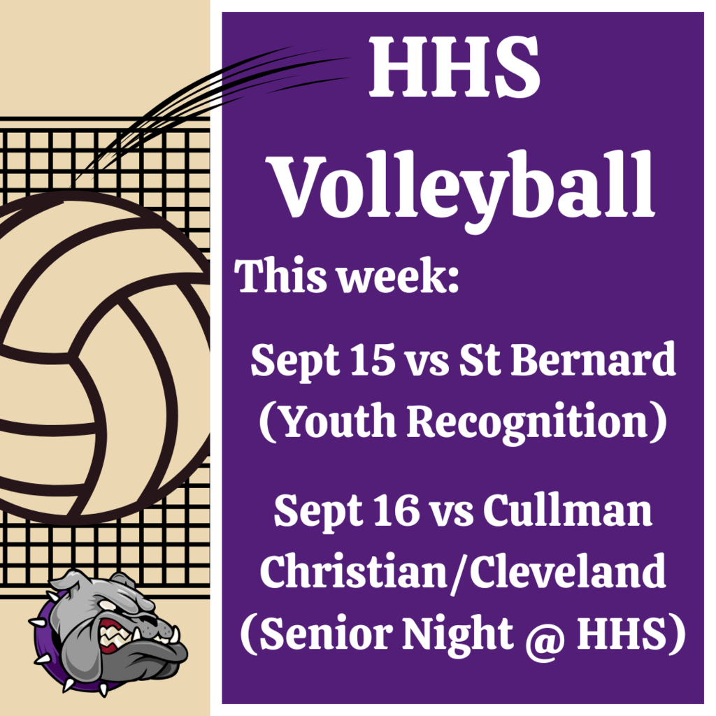 Update to volleyball schedule for Sept 15-16 25