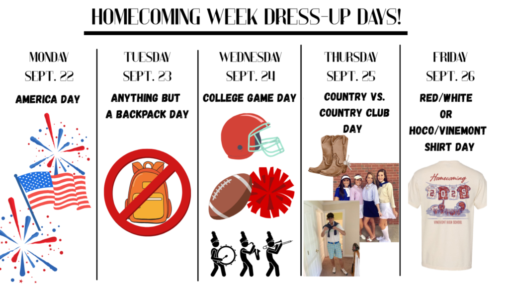 UPDATED Homecoming Dress-Up Days!