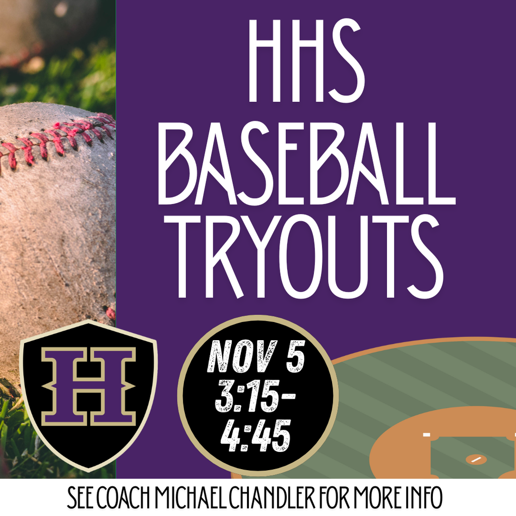 Baseball tryouts are Nov 5 2025 from 315 to 445. 
