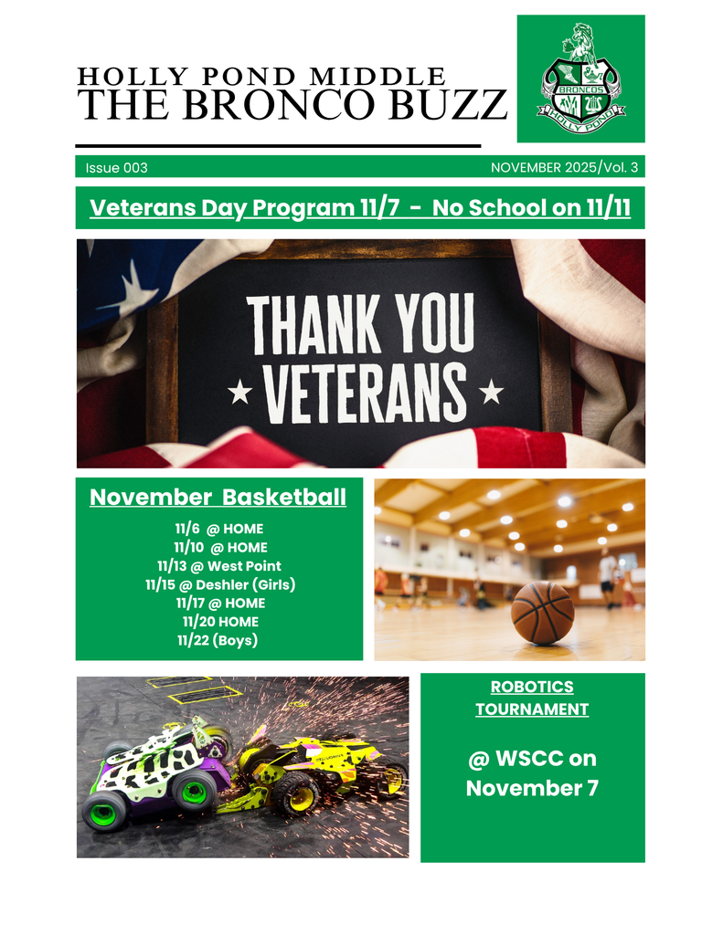 Newsletter Dates and Important Info