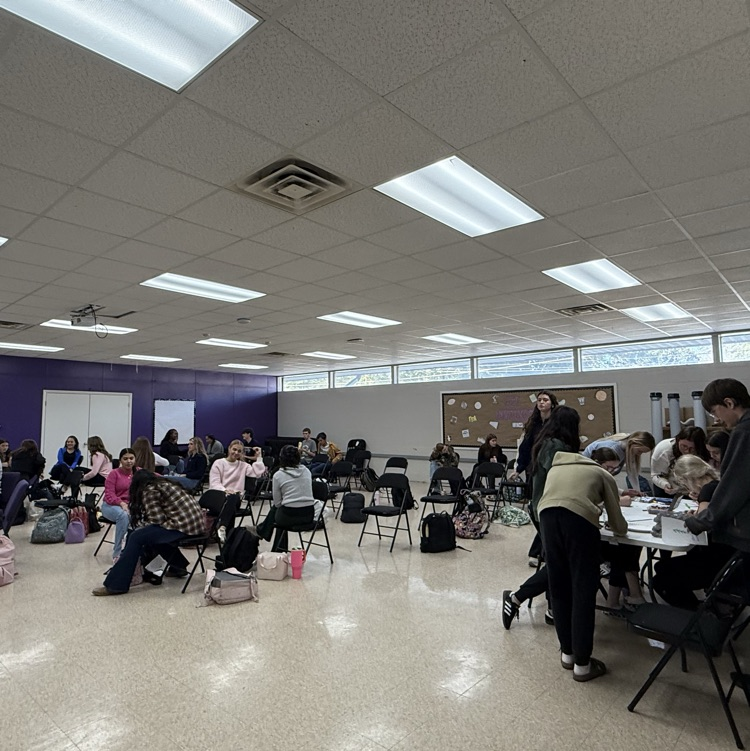 Making cards and signs.