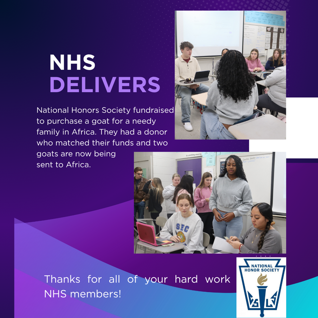 Thank you to NHS for fundraising.