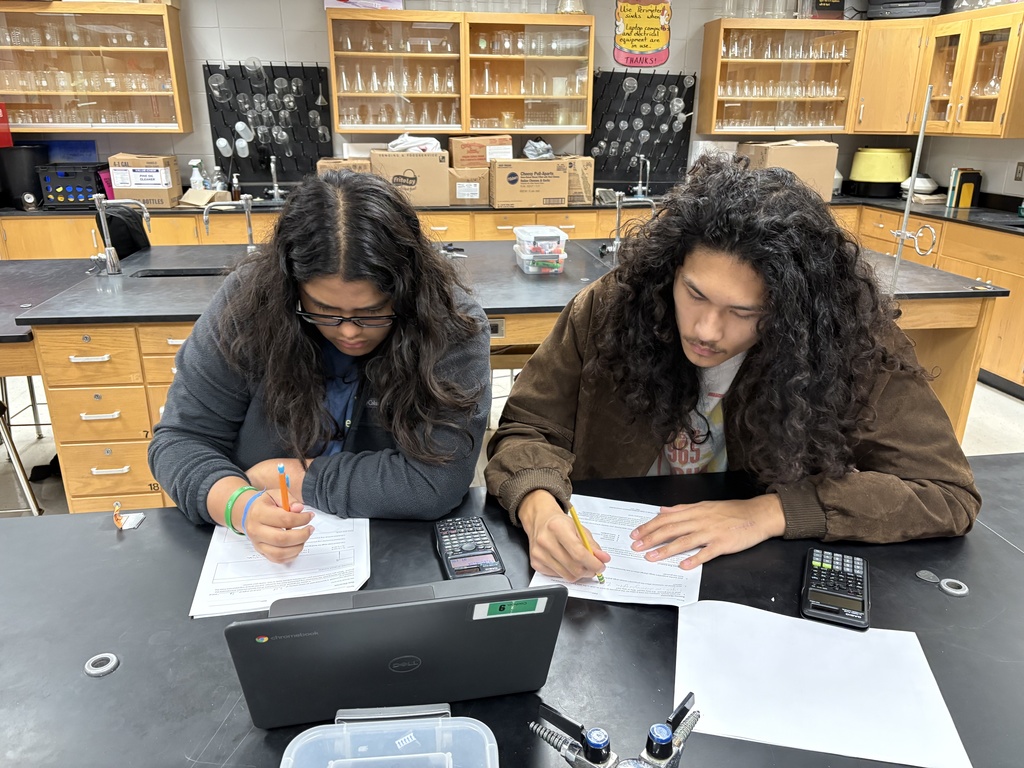 Students completing lab