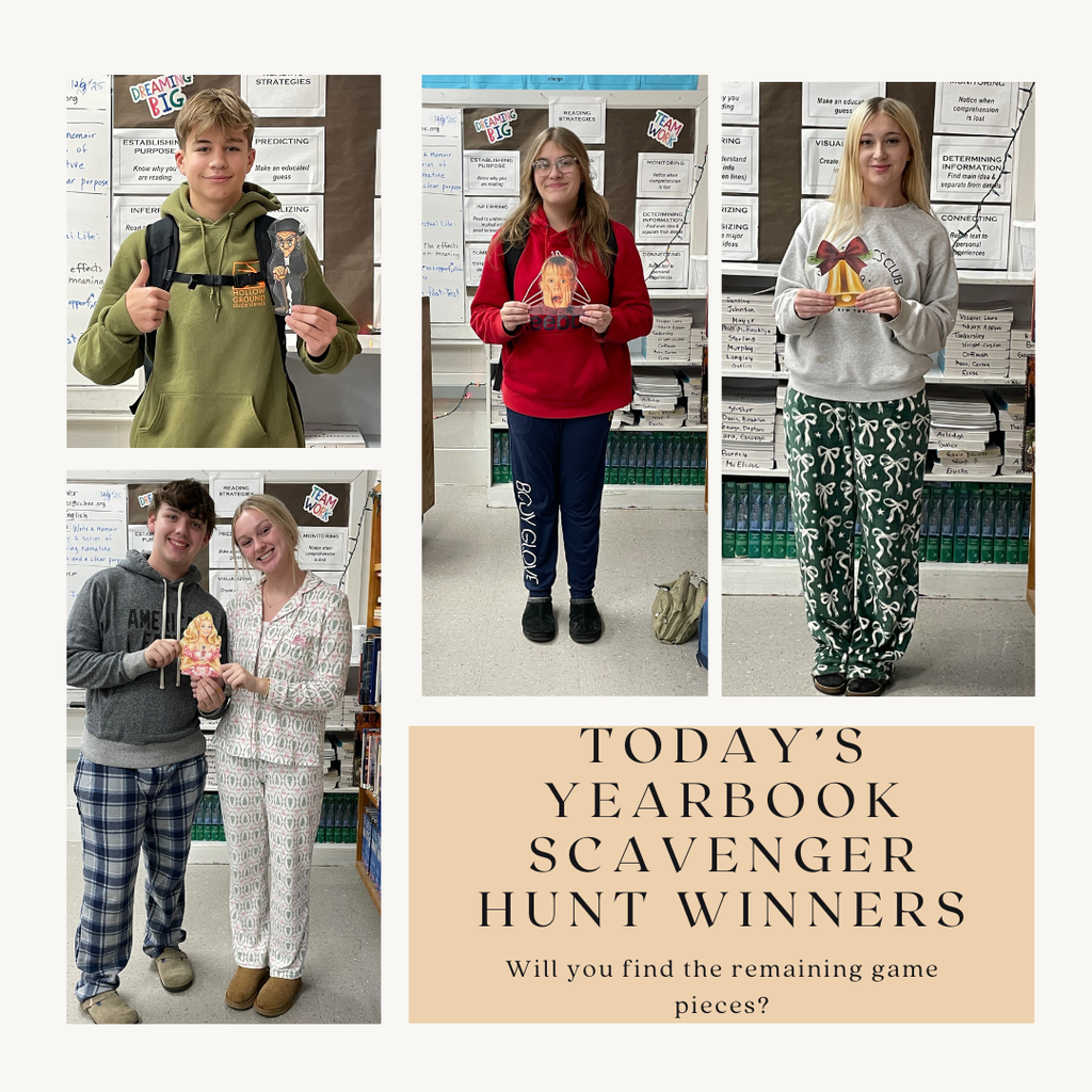 Today's Yearbook Scavenger Hunt Winners