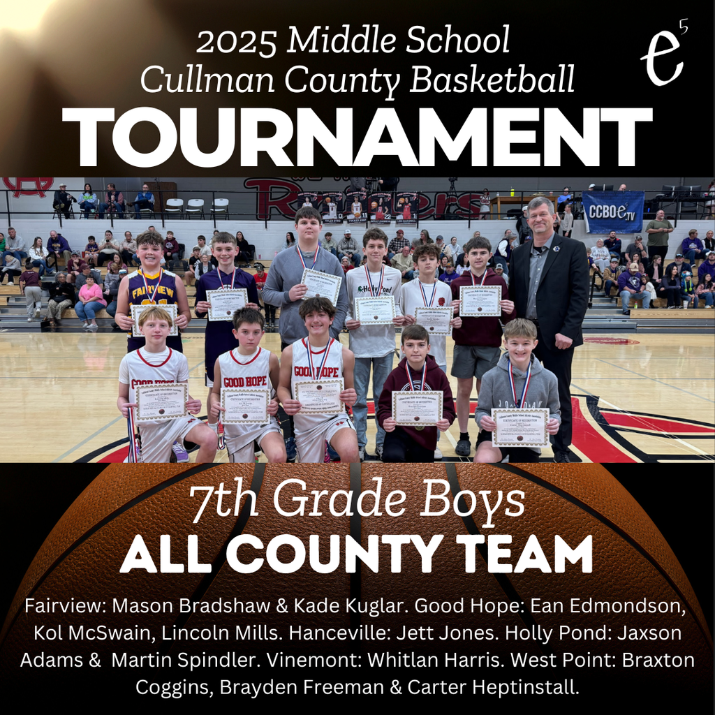 7th Grade Boys All County Team