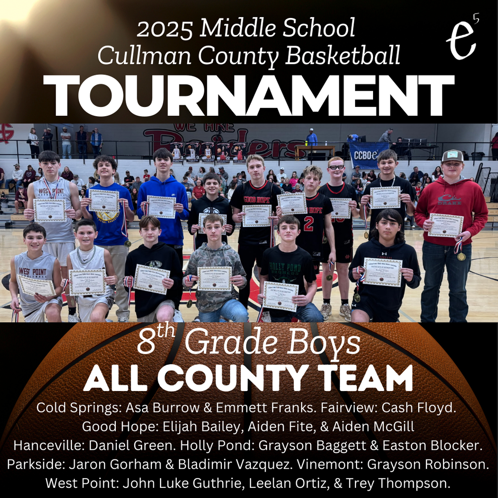 8th Grade Boys All County Team