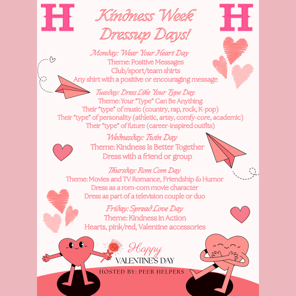 Dress up days for Kindness Week. 