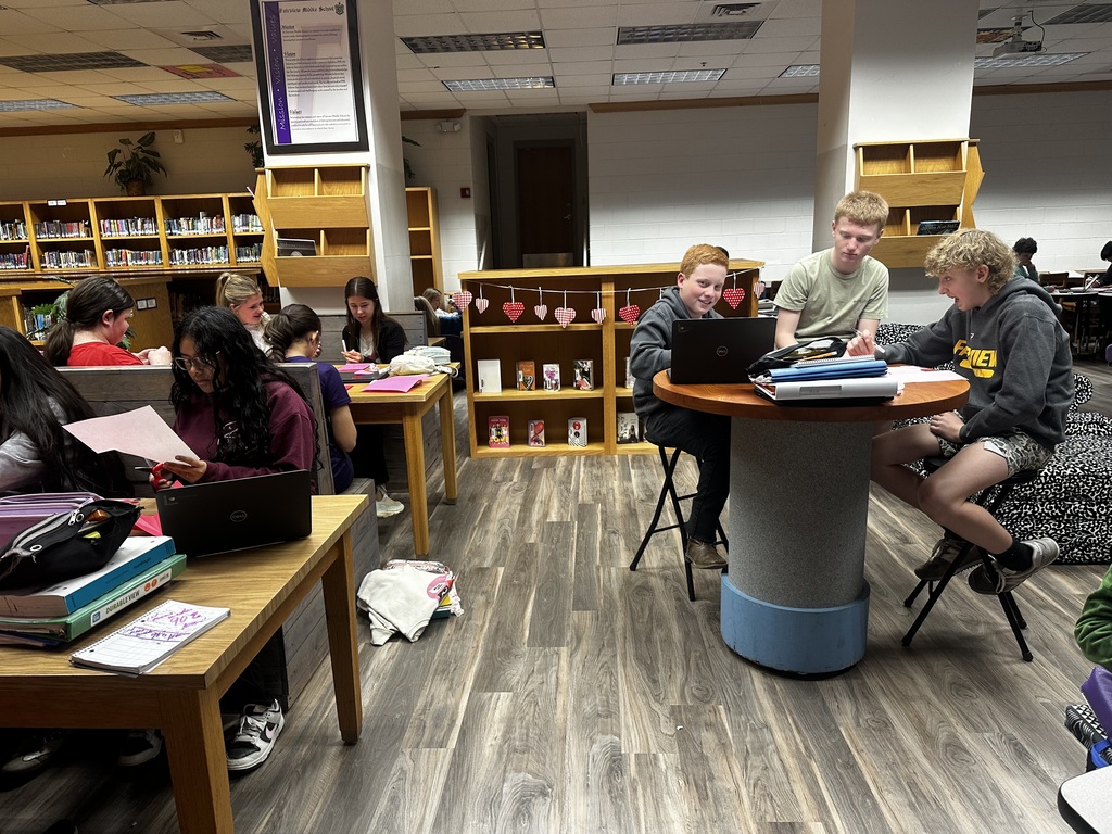 students making cards