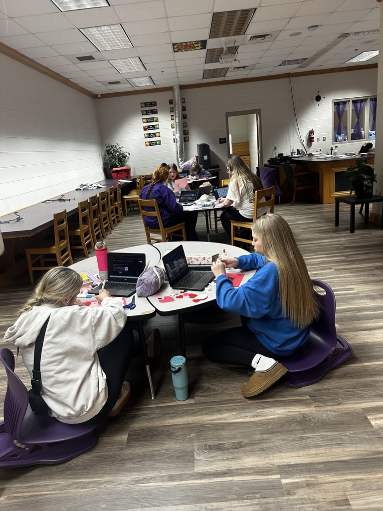 students making cards