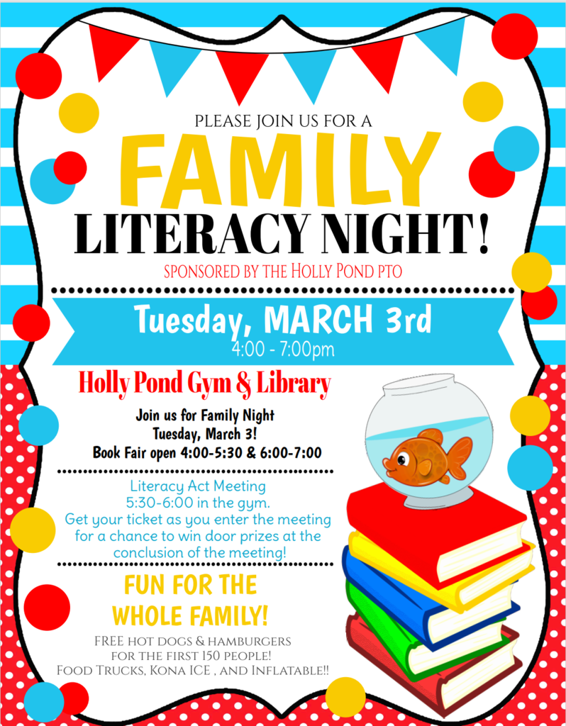 Family Literacy Night March 3rd