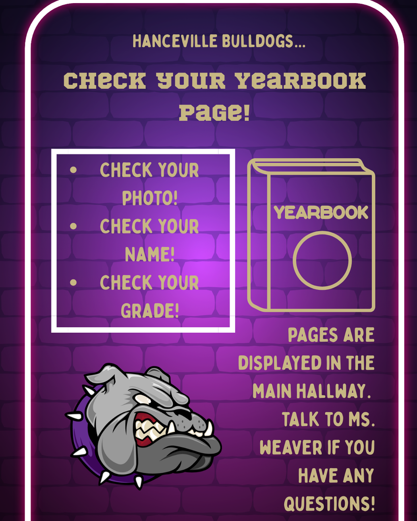 Yearbook Check Your Page!