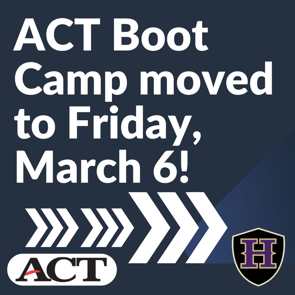 ACT Boot Camp moved to Friday March 6