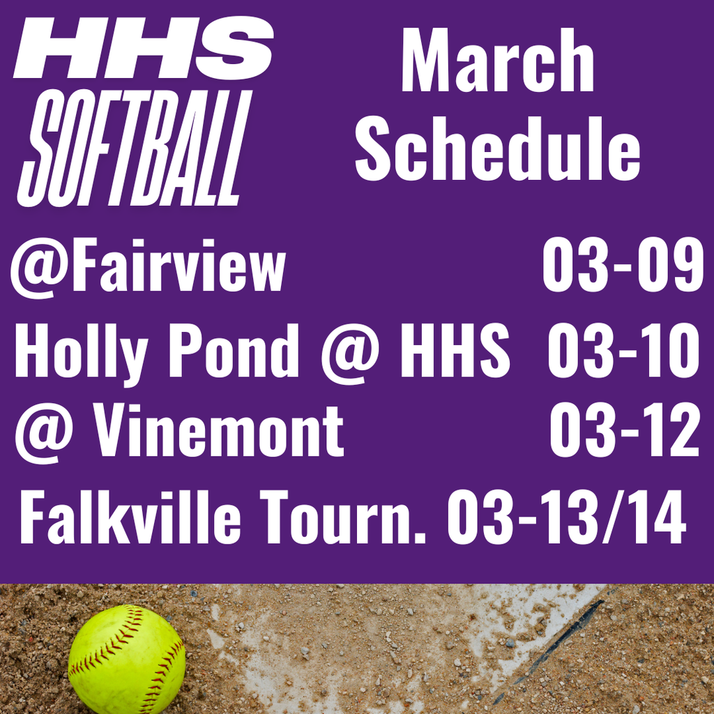 Softball March 9-14 