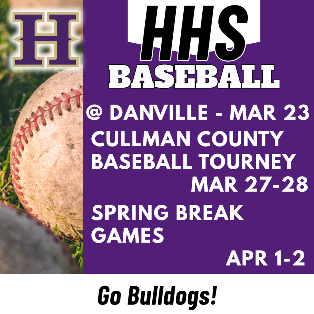 Baseball for March 23 through April 2 2026