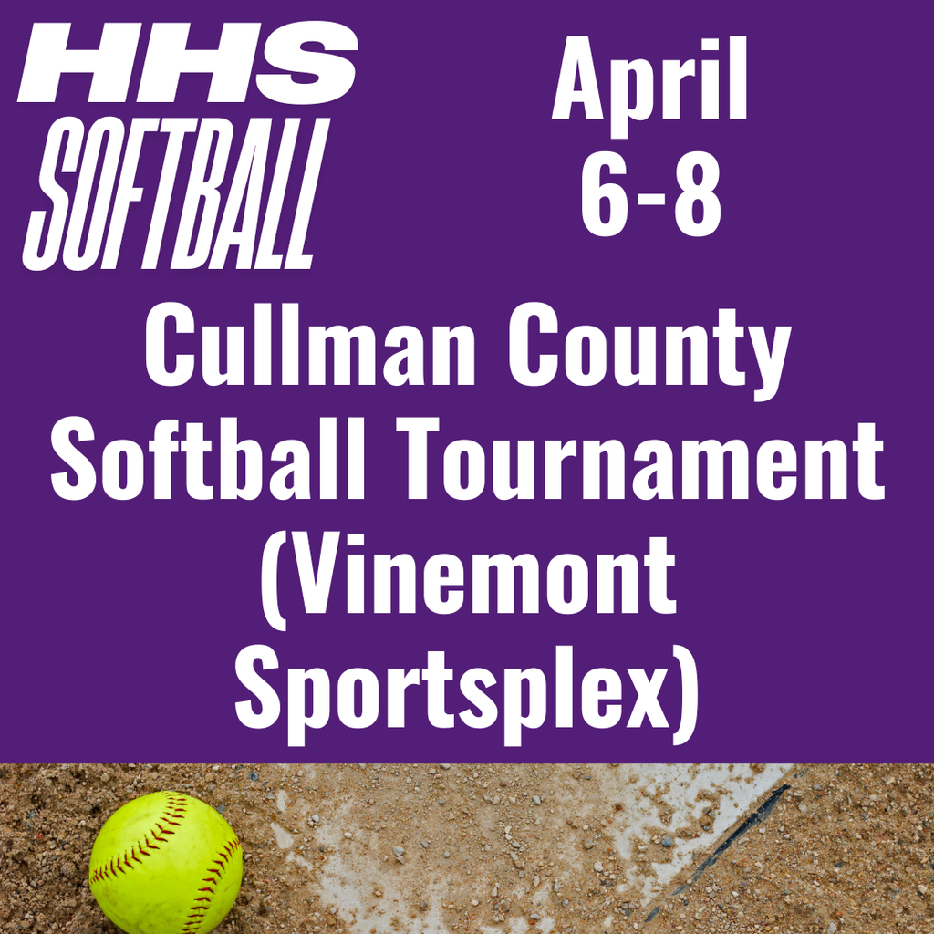 Softball County Tournament April 6-8 2026
