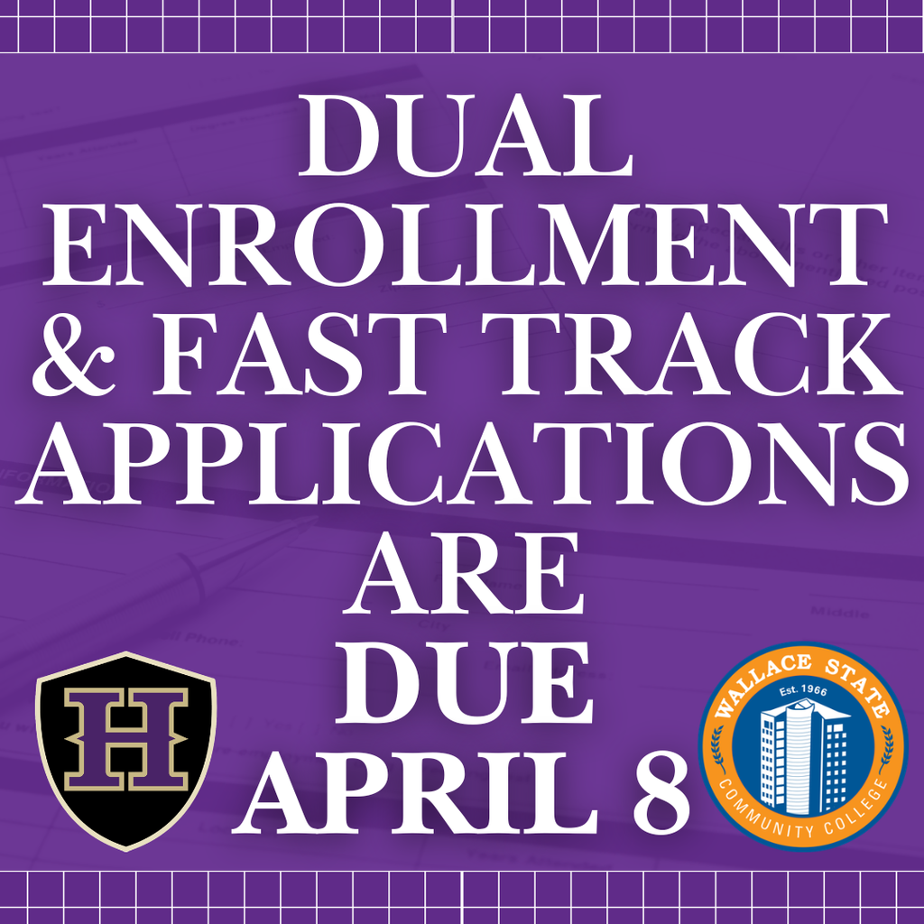 Dual Enrollment & Fast Track Applications are Due April 8