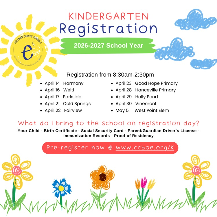 kindergarten registration 
