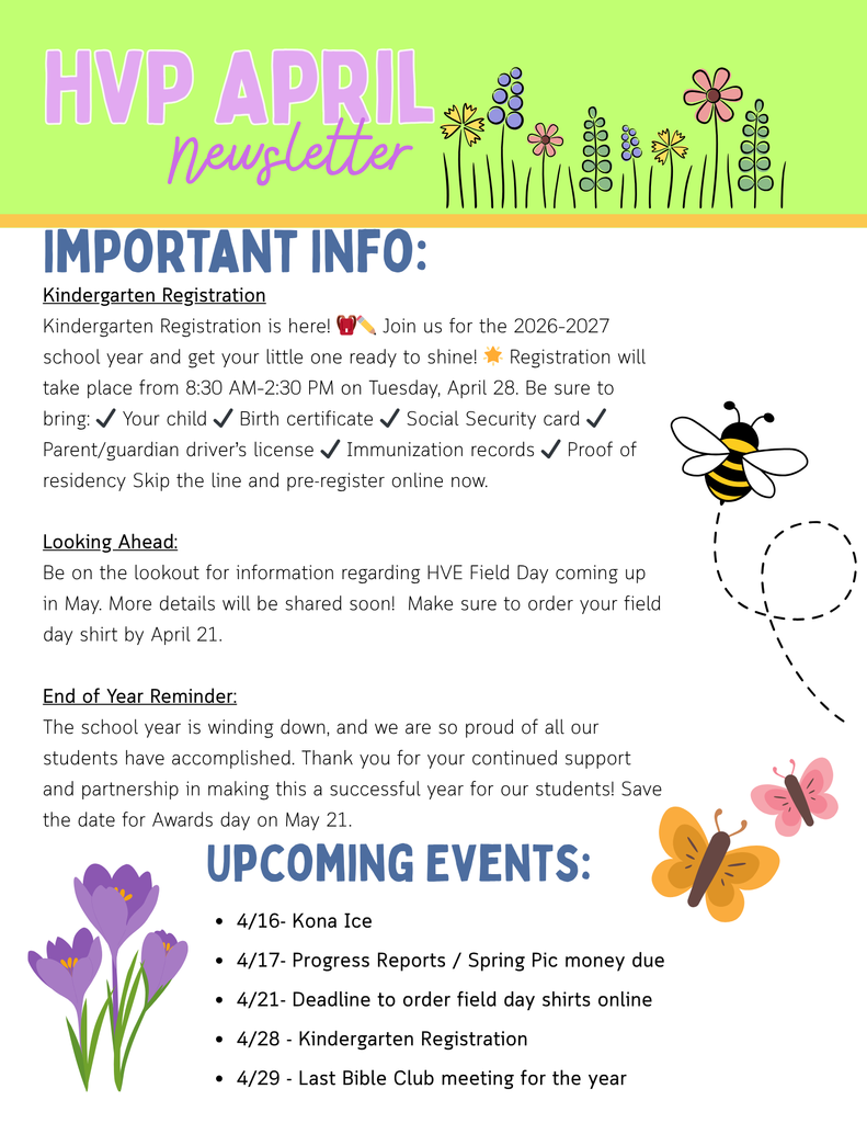 April newsletter