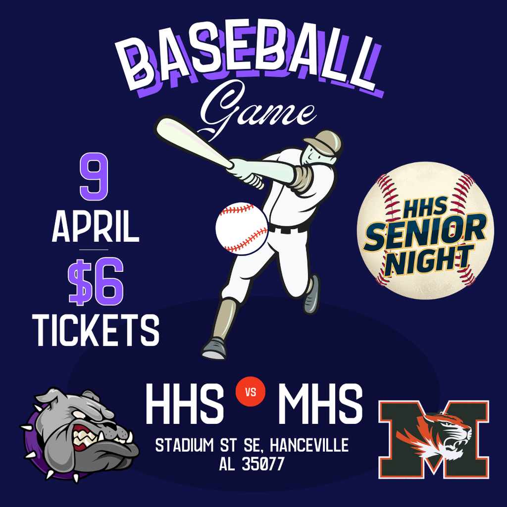 Senior Night for HHS Baseball is April 9 2026.