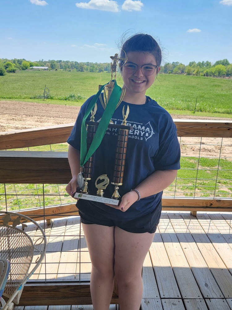 Avery Knott—2nd place finish in Alabama State Archery Tournament 