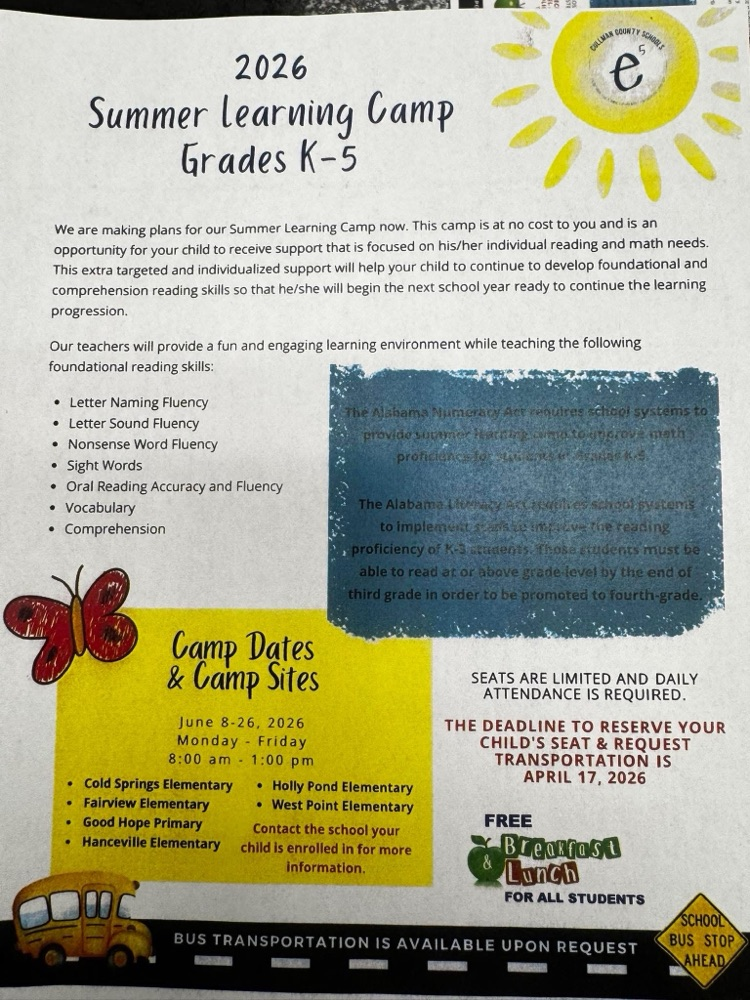 summer learning camp info