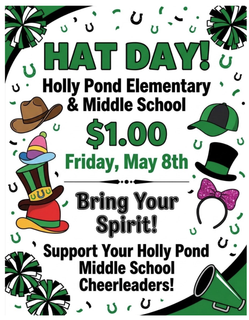 Hat Day to Benefit Middle School Cheerleaders