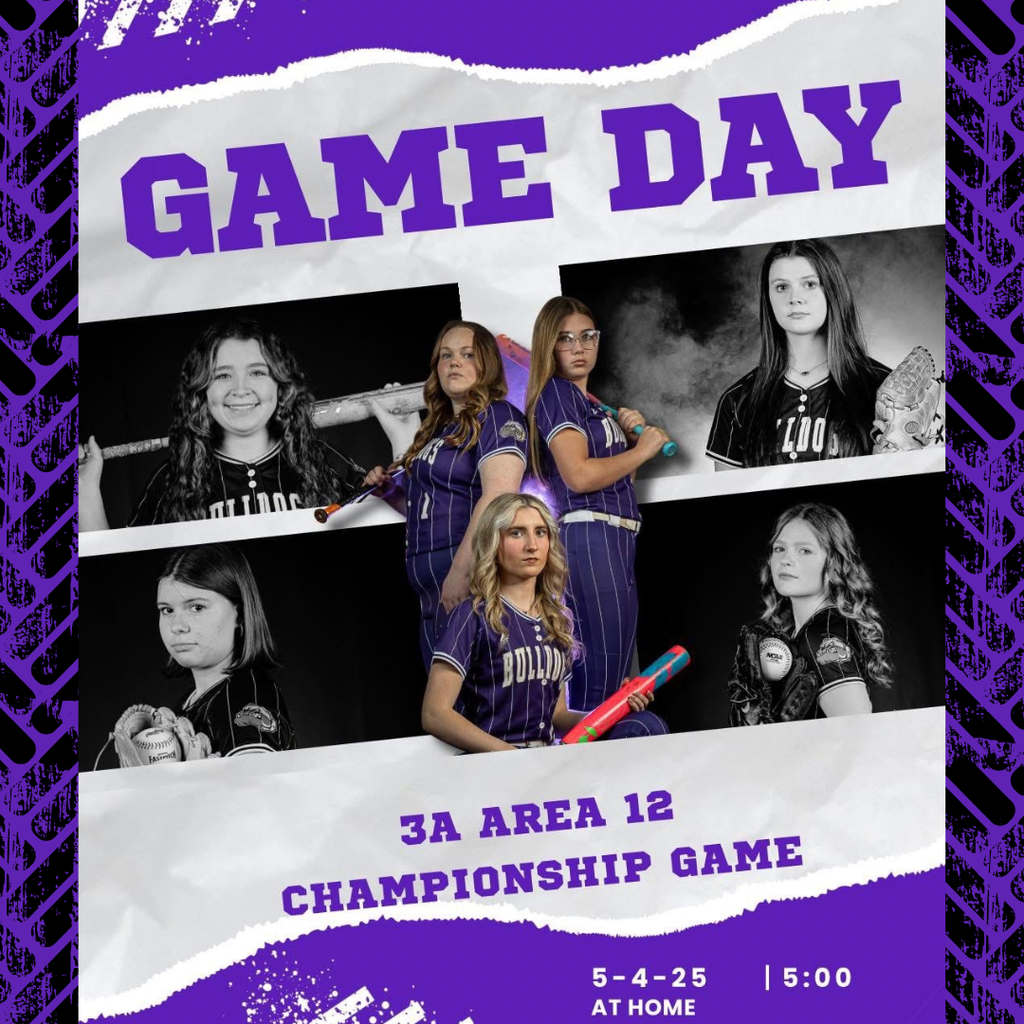 Poster with "GAME DAY" text in bold. It's the 3A Area 12 Championship game at HHS.