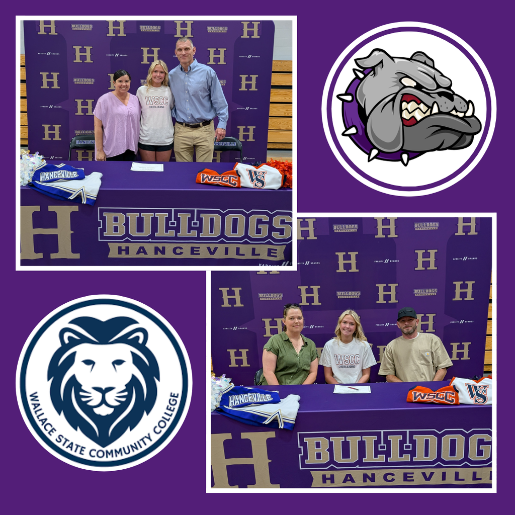 Allison Sharp signs to cheer with Wallace State. 