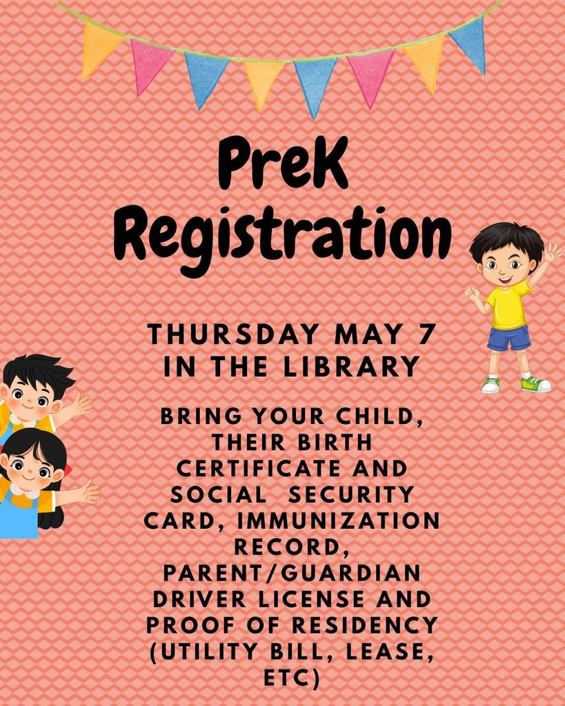 PreK registration is this Thursday