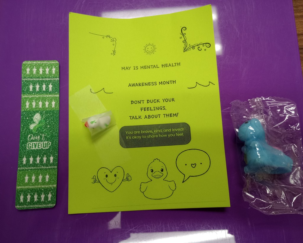 Each kit had positive message and sensory tools. 