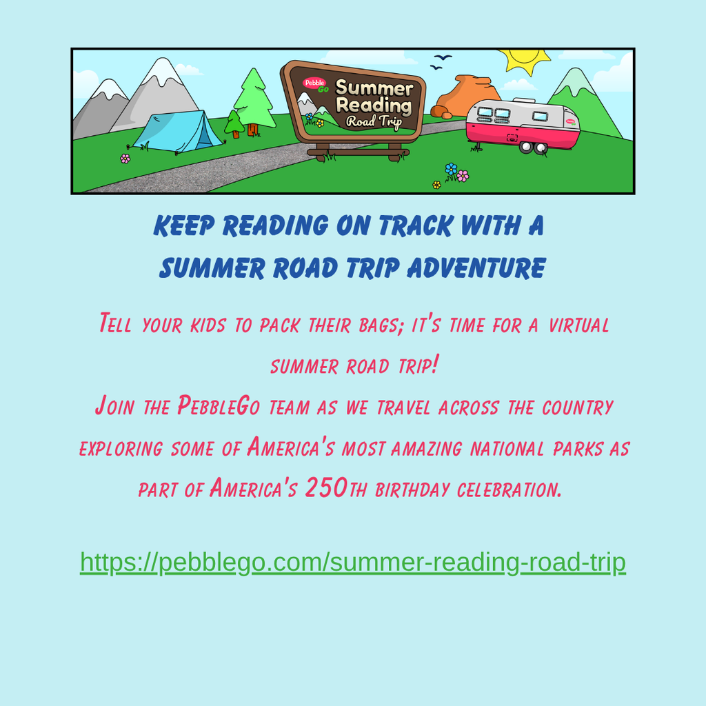 Pebble Go Summer Reading roadtrip