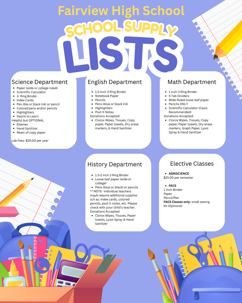 supply lists