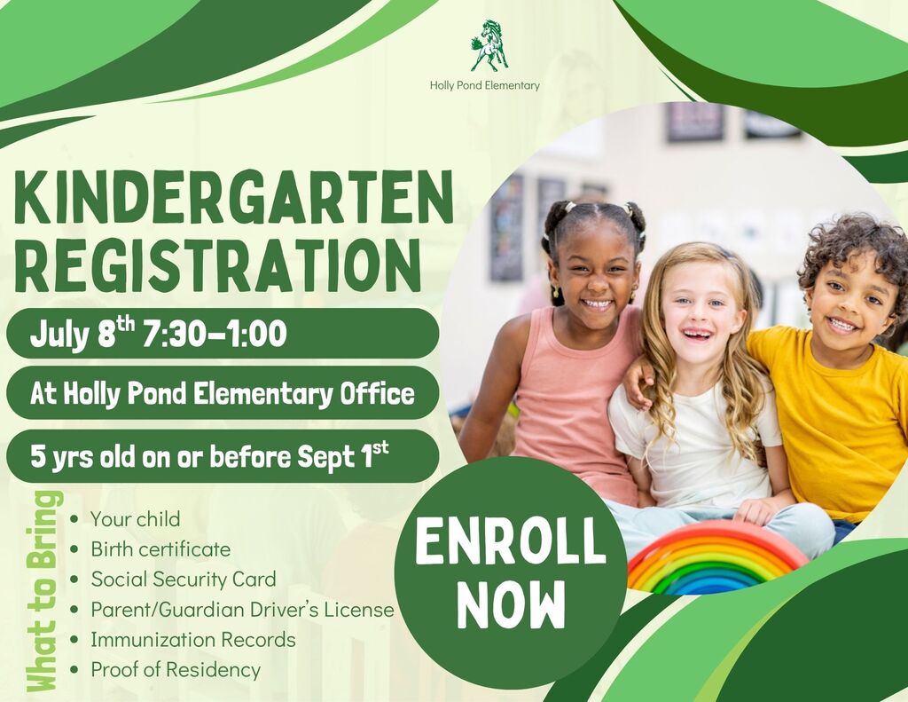 Kindergarten registration today until 1:00!