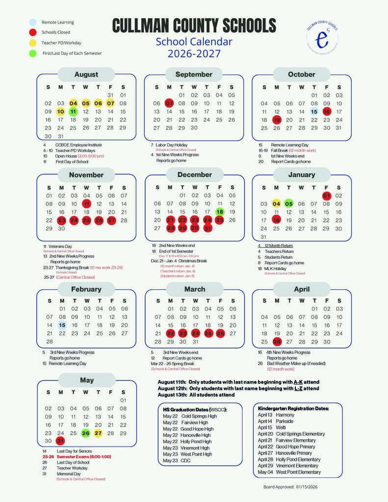 26-27 School Calendar