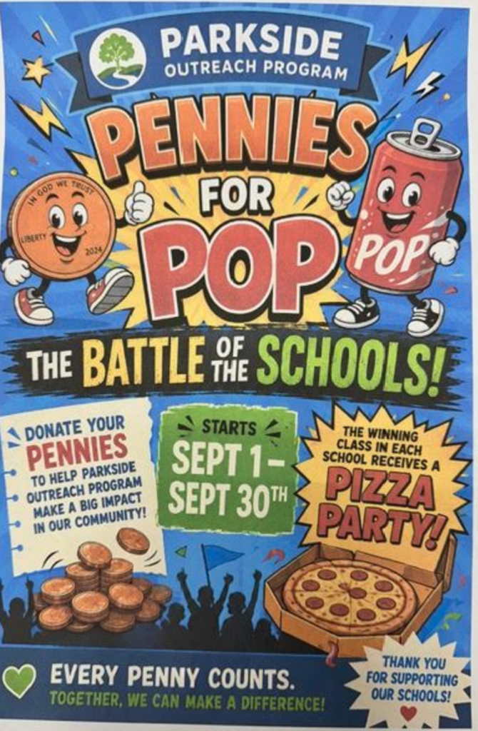 pennies for POP fundraiser