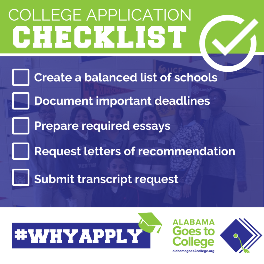 Checklist for college applications: create a list of schools, document deadlines, prepare essays, request recommendations, submit transcripts.