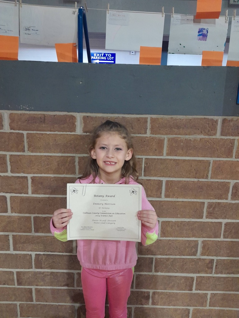 2nd grade Botany Award