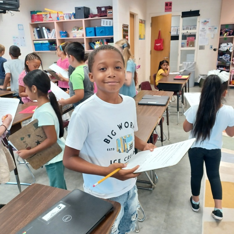Ms.C's third graders are busy collecting data so they can create their own bar graphs and pictographs.  