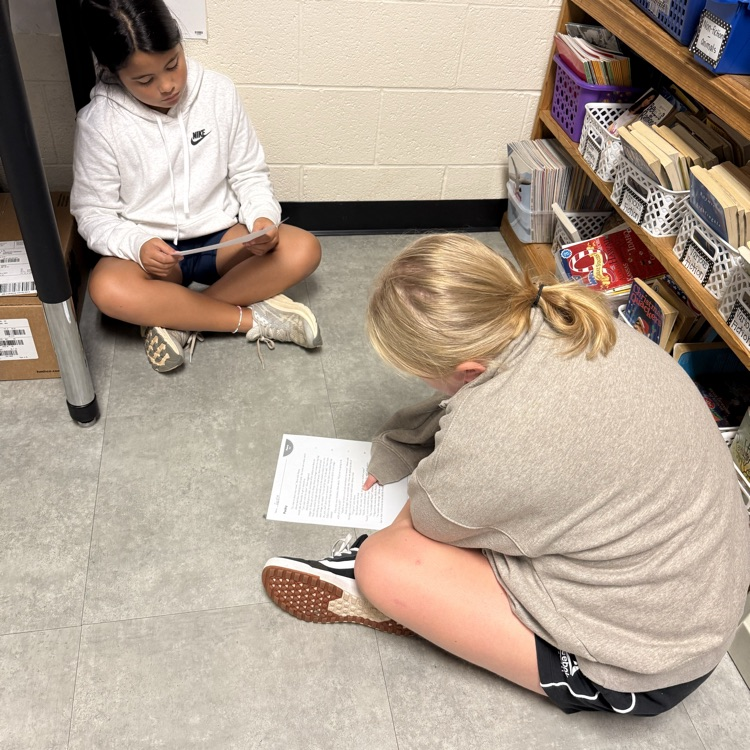 Mrs. Day’s 5th grade class integrating “partner reading” in their daily routine to improve fluency.