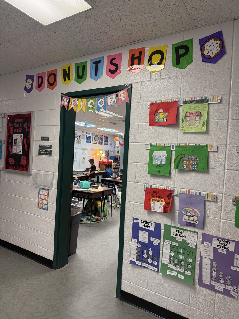 Donut day sign outside of a classroom door