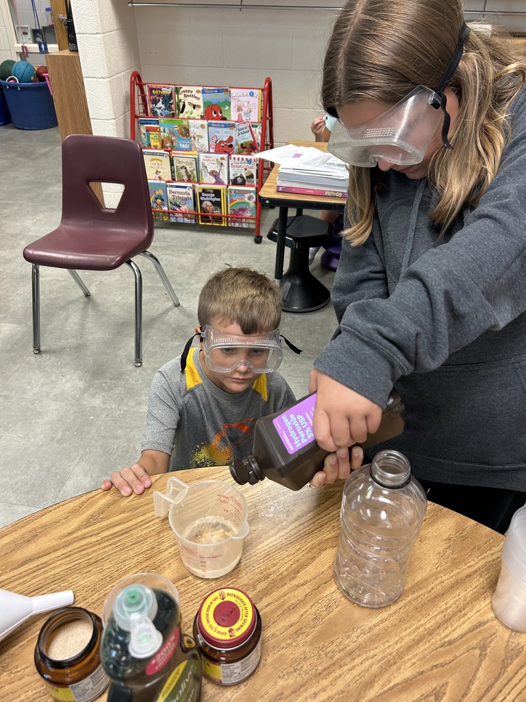 Ms. Ciccarone's class learned about and tested the Scientific Method by predicting and testing how honey interacts with both hot and cold water. Meanwhile, students in Mrs. McFarland's class practiced thinking like a scientist in the  Elephant's Toothpaste experiment.  They learned that variables in an experiment can change the outcome.  Students used different sized bottles, and some left out the dish detergent to see what would happen.