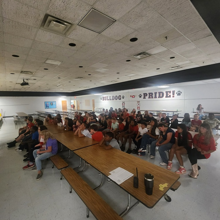 Today, Mr. Roach from CMS presented instruments to students for band.  Next Wednesday, students can try out and pick in instruments on Wednesday night. See the flyer that went home for information on time and location. 