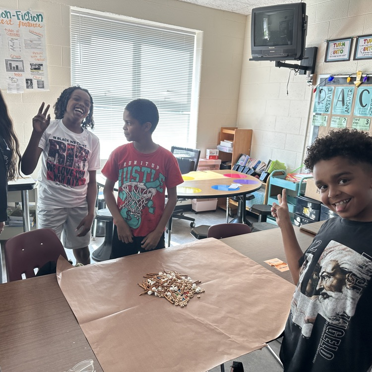 Students in 5th grade used 2 or more substances to create a mixture and were still able to separate them out due to the fact that the substances still kept their original properties (Berger and Sheads classes pictured)