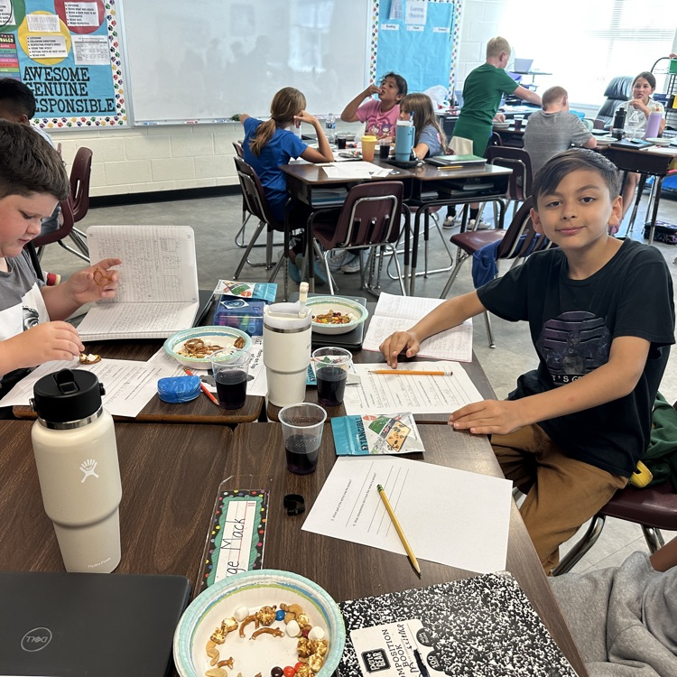 Students in 5th grade used 2 or more substances to create a mixture and were still able to separate them out due to the fact that the substances still kept their original properties (Berger and Sheads classes pictured)